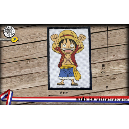 Ecusson one piece luffy blanc