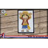 Ecusson one piece luffy blanc