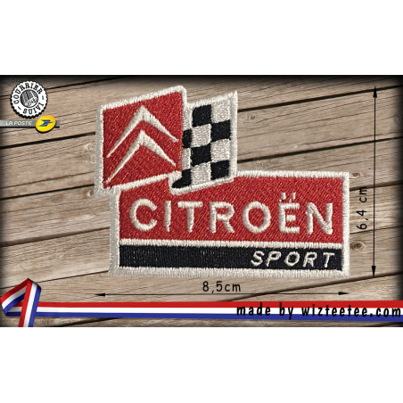 écusson  Citroën Sport brodé à coudre ou à thermocoller