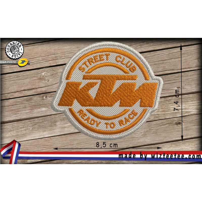 écussons KTM ready to race brodés à coudre ou à thermocoller