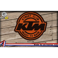 écussons KTM ready to race brodés à coudre ou à thermocoller