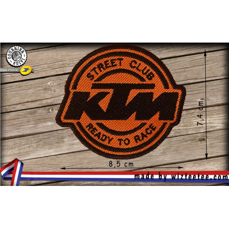écussons KTM ready to race brodés à coudre ou à thermocoller