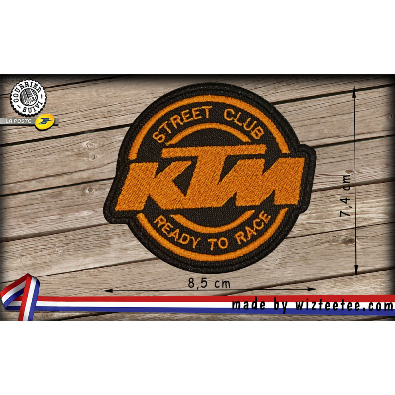 écussons KTM ready to race brodés à coudre ou à thermocoller