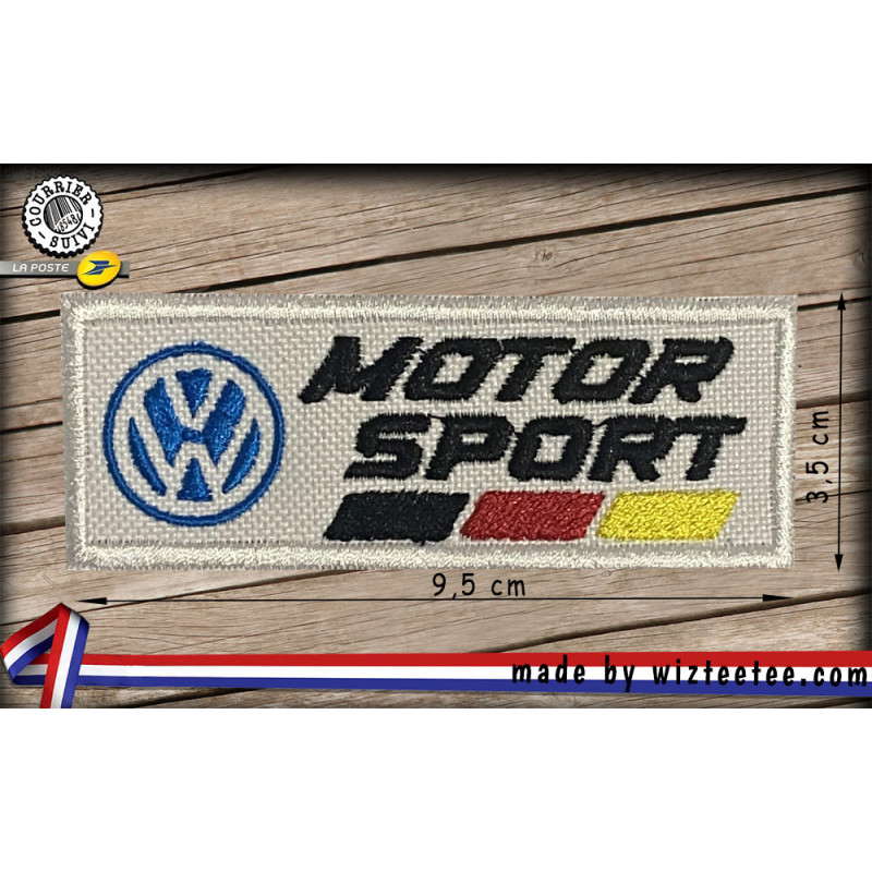 Ecussons volkswagen motorsport brodés à coudre ou à thermocoller