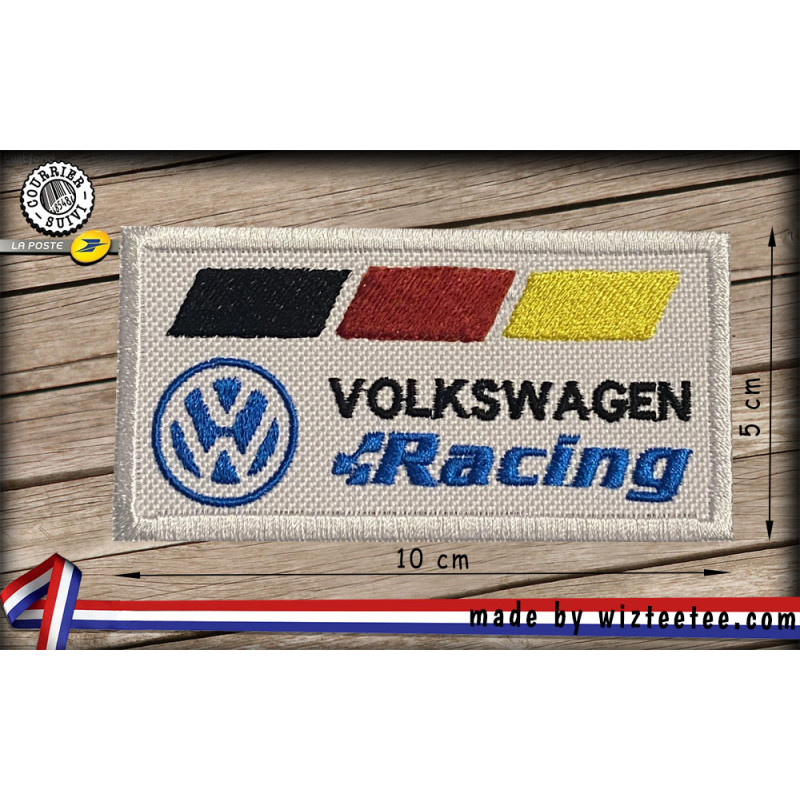 Ecussons volkswagen racing brodés à coudre ou à thermocoller