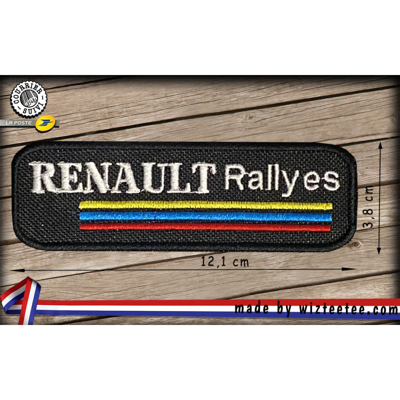 Ecussons Renault Rallyes brodé à coudre ou à thermocoller