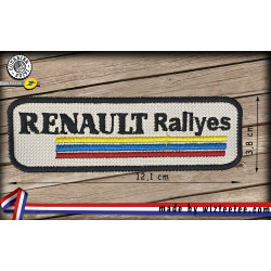 Ecussons Renault Rallyes brodé à coudre ou à thermocoller