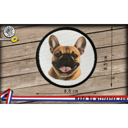 écussons Bouledogue francais face dog brodés à coudre ou à thermocoller