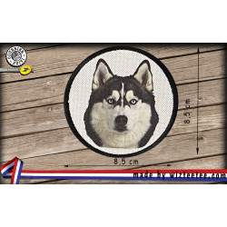 écussons Husky face dog brodés à coudre ou à thermocoller