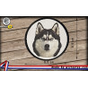 écussons Husky face dog brodés à coudre ou à thermocoller