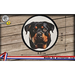 écussons rottweiler face dog brodés à coudre ou à thermocoller