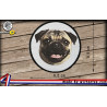 écussons pug face dog brodés à coudre ou à thermocoller