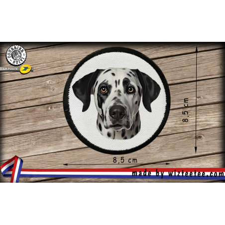 écussons Dalmatien face dog brodés à coudre ou à thermocoller