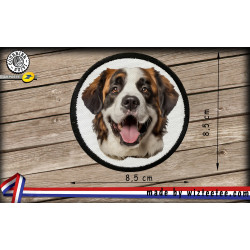 écussons Saint-Bernard face dog brodés à coudre ou à thermocoller
