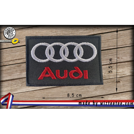 écusson Audi brodé à coudre ou à thermocoller