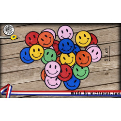 écusson smiley vintage à coudre ou à thermocoller