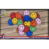 écusson smiley vintage à coudre ou à thermocoller