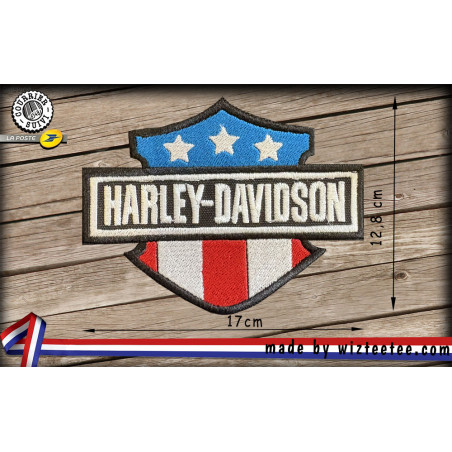 écusson Harley Davidson logo brodé à coudre ou à thermocoller