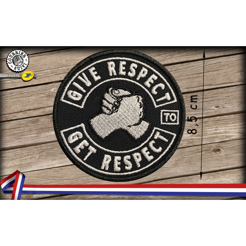 Ecusson Biker give respect to get respect