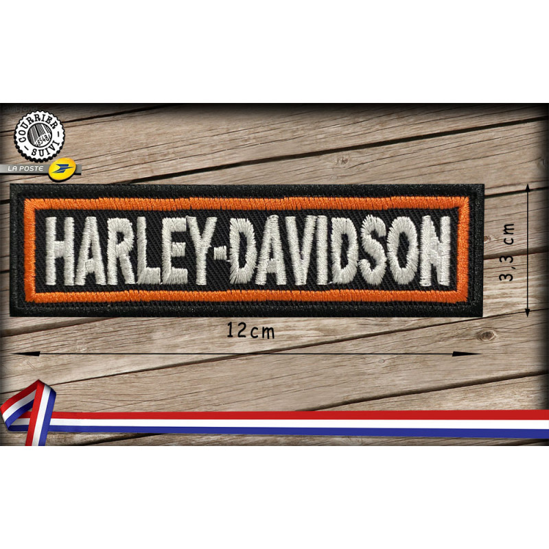 écusson Harley Davidson brodé à coudre ou à thermocoller