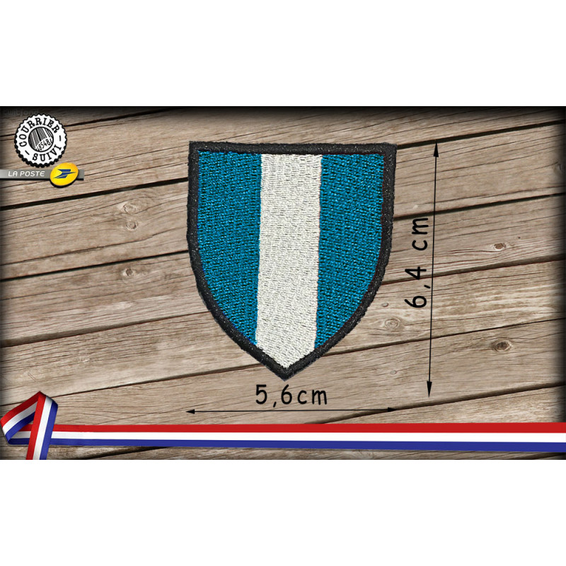 Ecusson blason Bleu Blanc Bleu