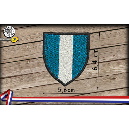 Ecusson blason Bleu Blanc Bleu