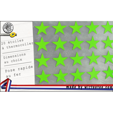 lot de 20 étoiles couleurs et tailles personnalisables