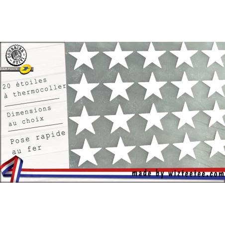 lot de 20 étoiles couleurs et tailles personnalisables